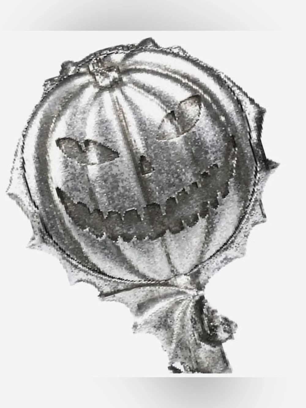 Midnight Shadows Pumpkin Mirror on Bat Base, 14